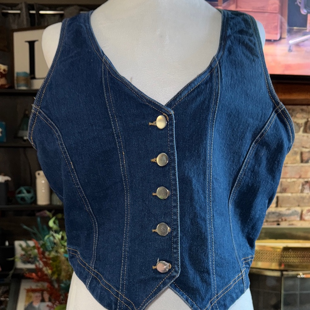Y2K VTG Women's Blue Denim Vest